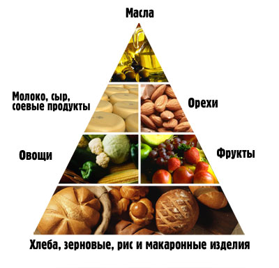 Пирамида питания для вегетарианцев