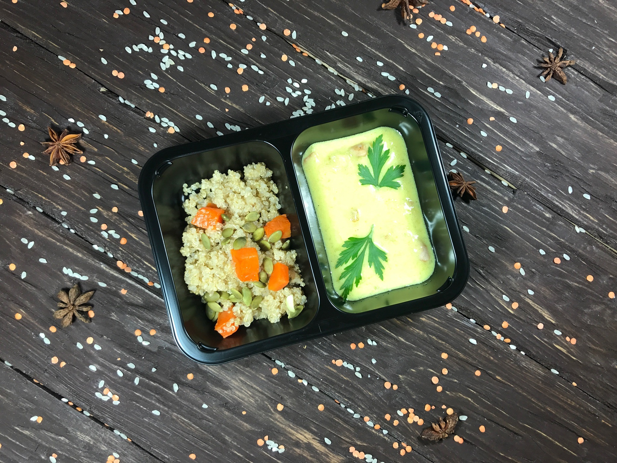 Карри из киноа с цыпленком и имбирем - наши блюда - YamDiet