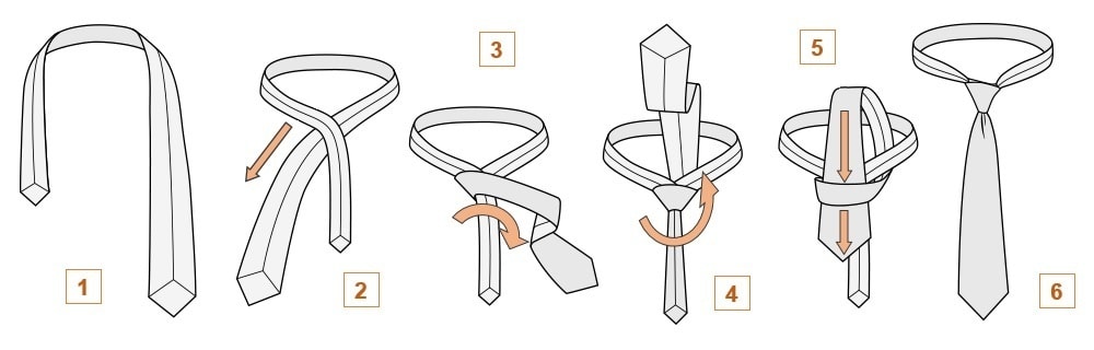 Как завязывать галстук показать
