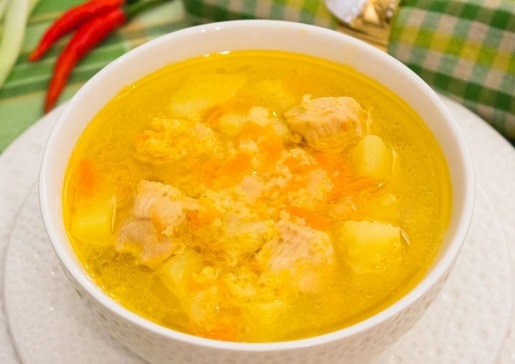 Суп из индейки с пшеном