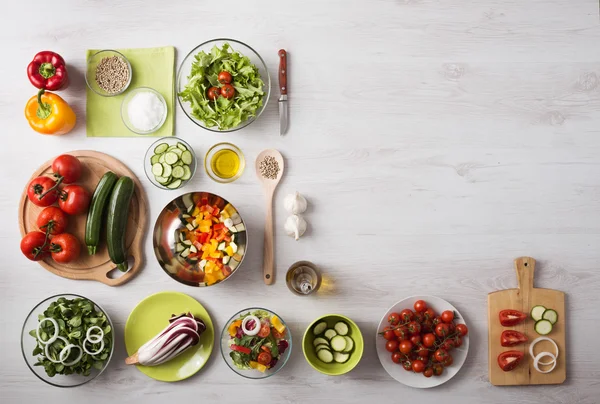Здорового питания и приготовления пищи в домашних условиях — стоковое фото