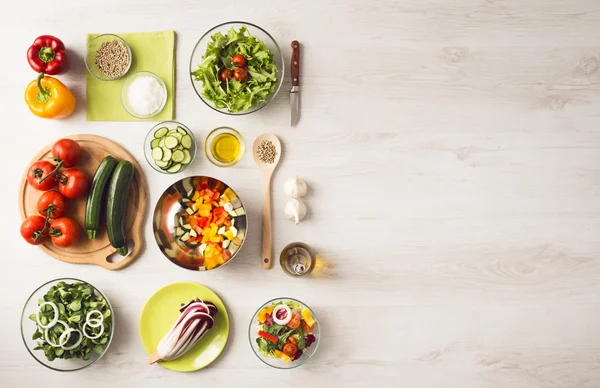 Здорового питания и приготовления пищи в домашних условиях — стоковое фото