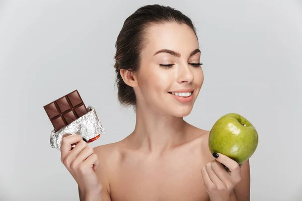 Шоколад и Apple — стоковое фото