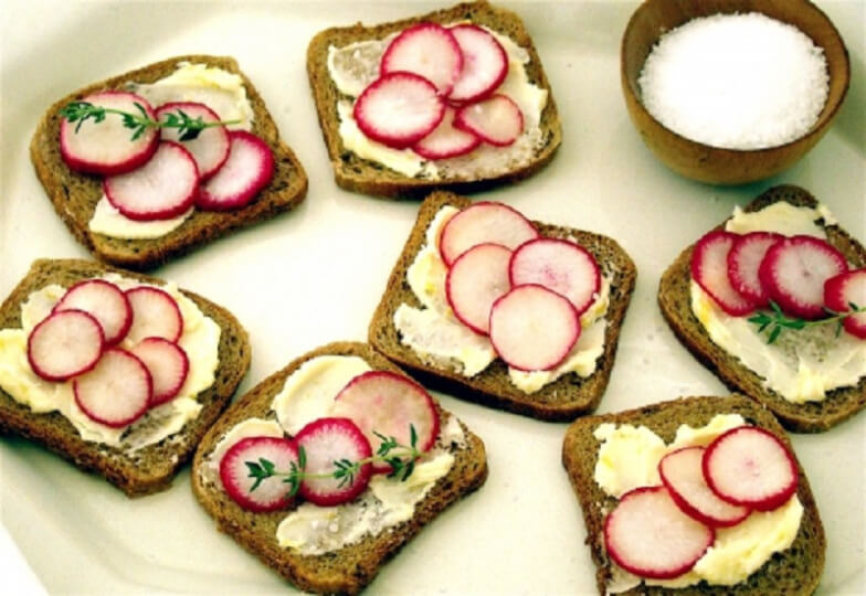 Сэндвич с редиской или морковью - Рецепт с редиской